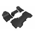 3D Mats Usa Custom Fit, Raised Edge, Black, Thermoplastic Rubber Of Carbon Fiber Texture L1DG03001509
